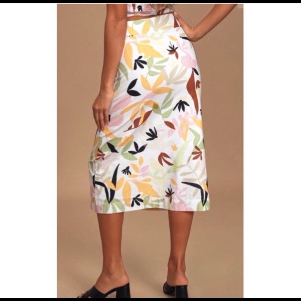 NWT Palma White Multi Tropical Print Matching SET - Picture 6 of 11